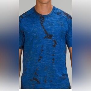 Lululemon athletica Men Blue Metal Vent Tech Short Sleeve Shirt 2.0 Large